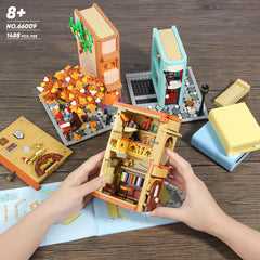 TekYetoi Bookends Building Set - Creative accessories enhancing shelf decor and storytelling vibe