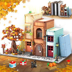TekYetoi Bookends Building Set - House Assembly on a shelf, a playful centerpiece for books