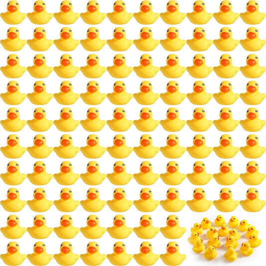 Teling 200pcs bulk pack of mini rubber ducks for party favors and decorations.