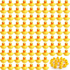 Teling 200pcs bulk pack of mini rubber ducks for party favors and decorations.