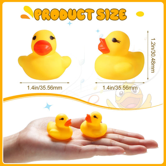 Teling mini ducks closeup showcases bright yellow color and cute design.