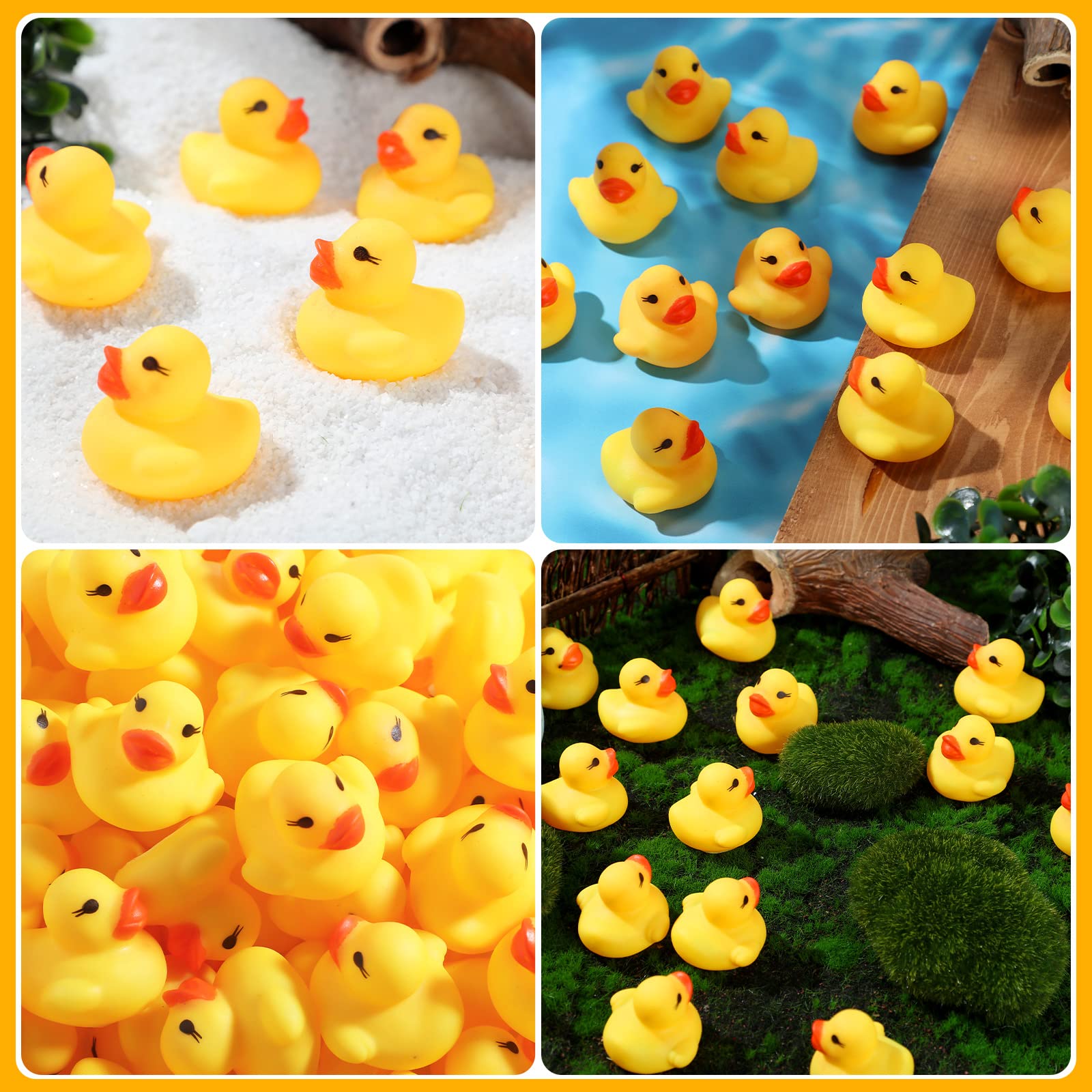 Teling mini ducks squeeze and squeak for playful moments.