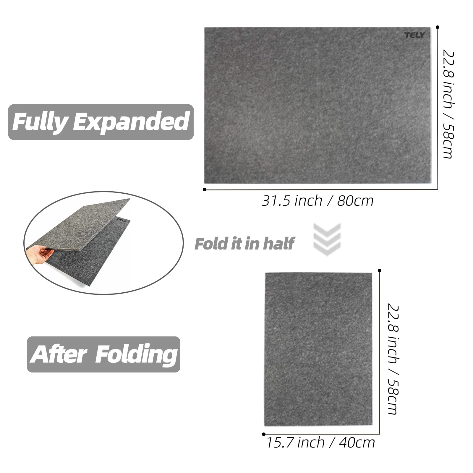 TELY 9mm-thick felt surface provides sturdy, lightweight support for puzzles