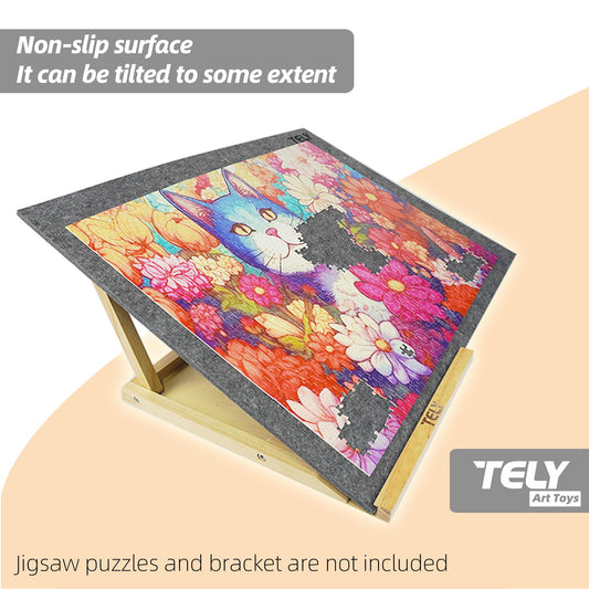 TELY foldable design shows compact storage for portable puzzle play