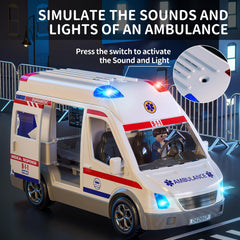 TEMI ambulance kit includes stretcher accessories for realistic rescue play
