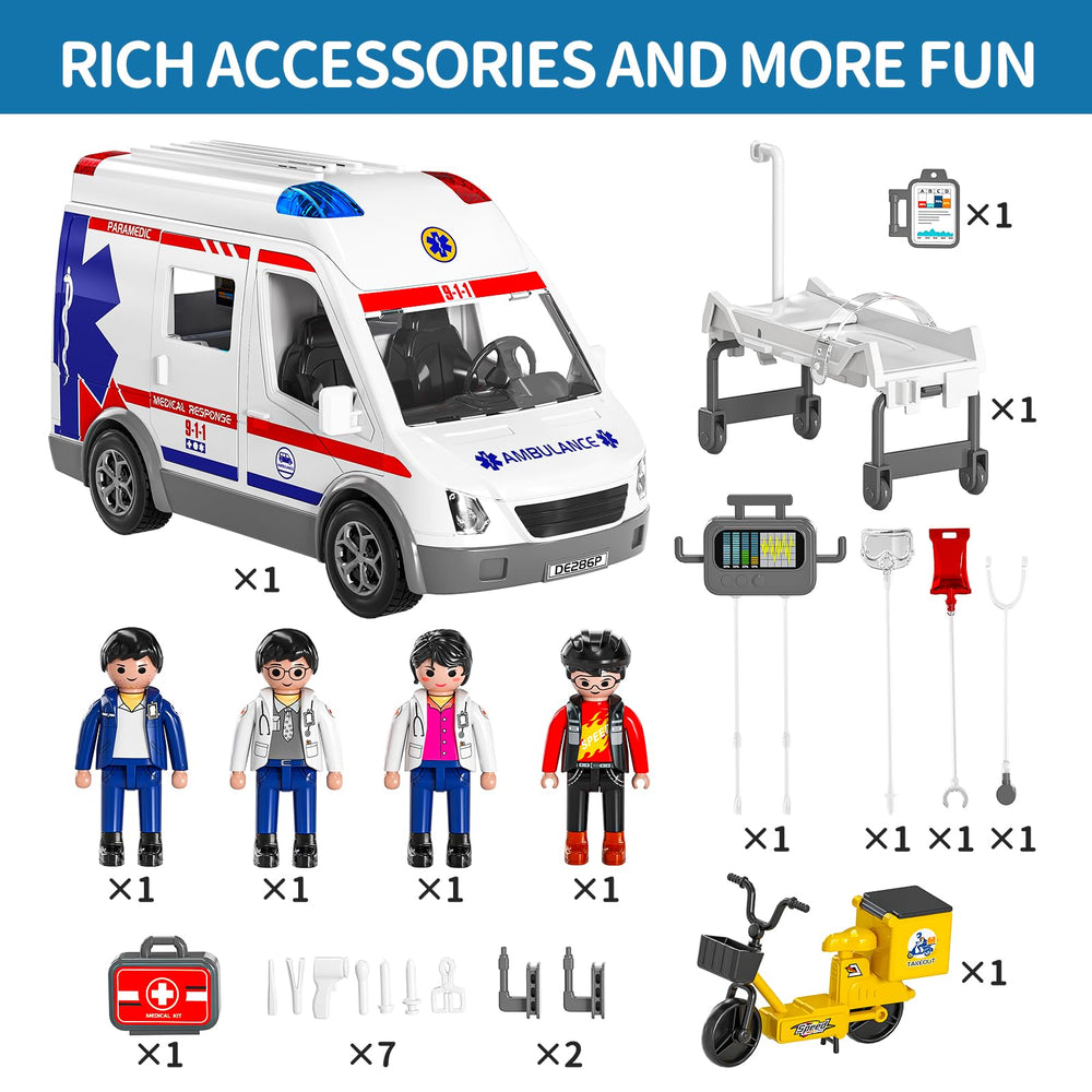 TEMI ambulance toy takeaway bicycle enables new imaginative scenarios