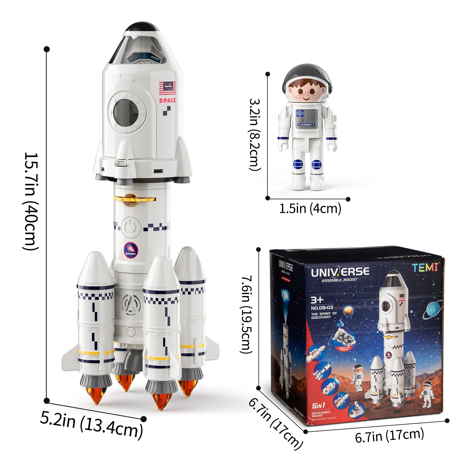 TEMI astronauts figures are movable for dynamic cooperative role-play experiences