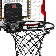 TEMI includes four mini basketballs and a pump for immediate play.