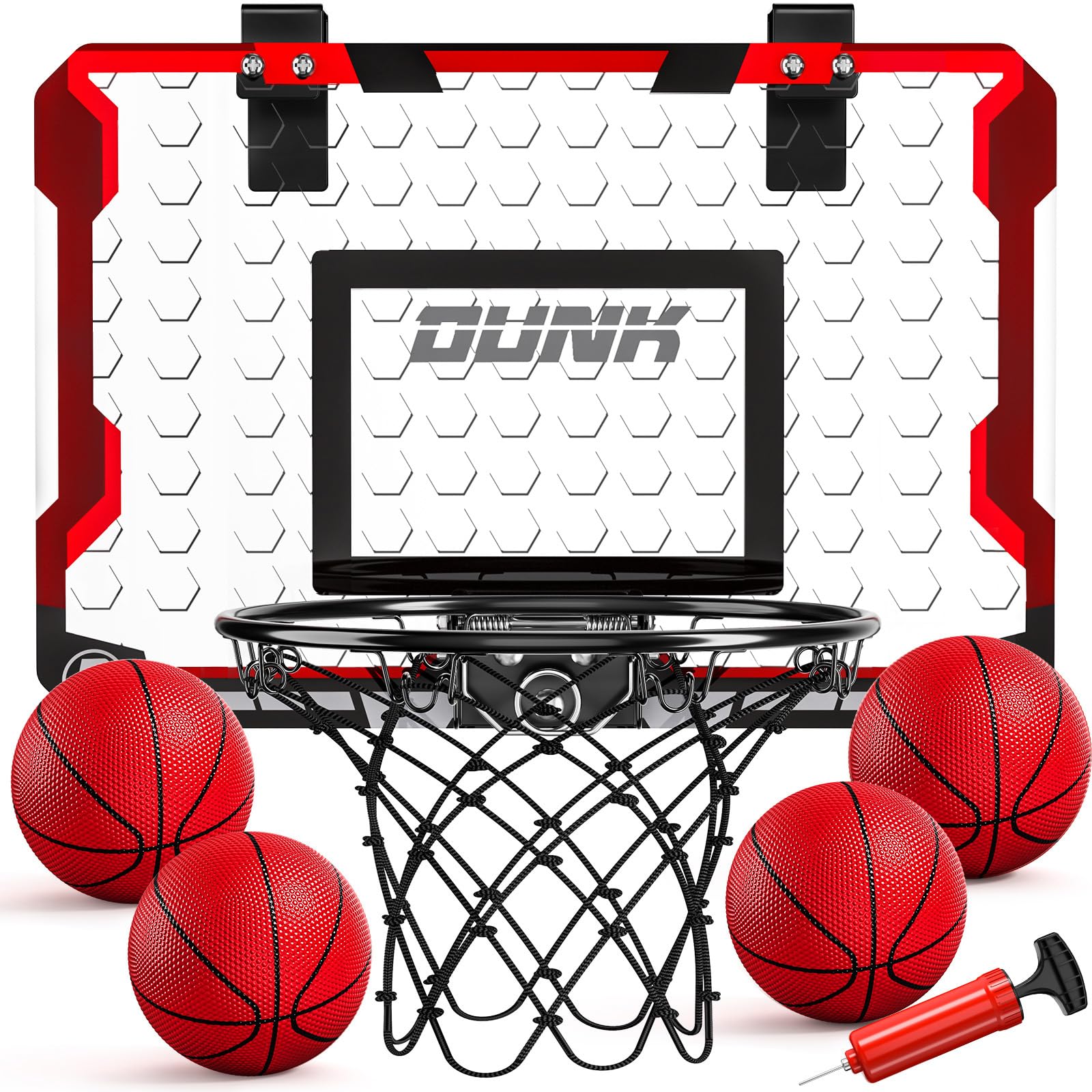 TEMI basketball hoop over-the-door setup for quick indoor play and easy storage.