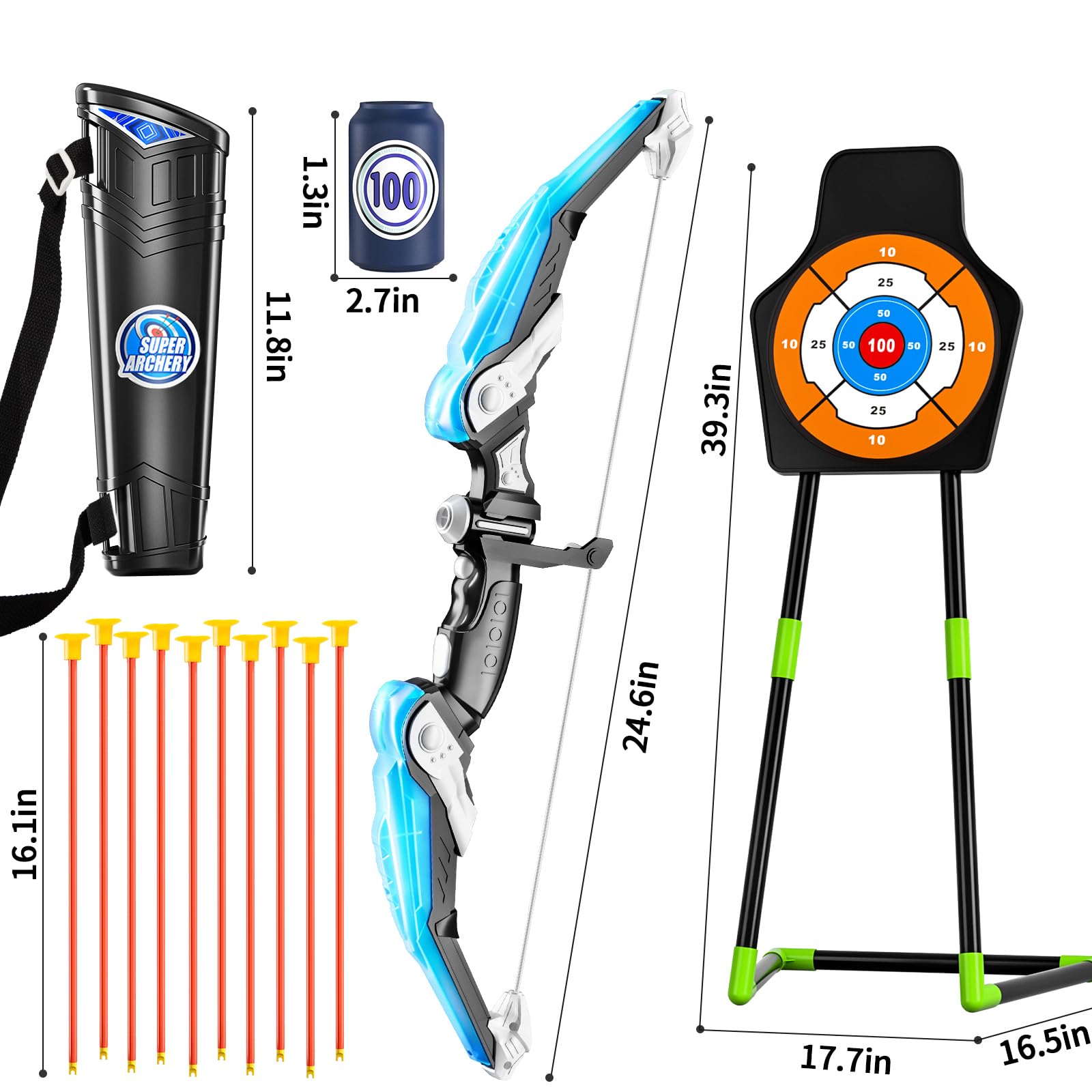 TEMI suction cup arrows for safe, mess-free target play.