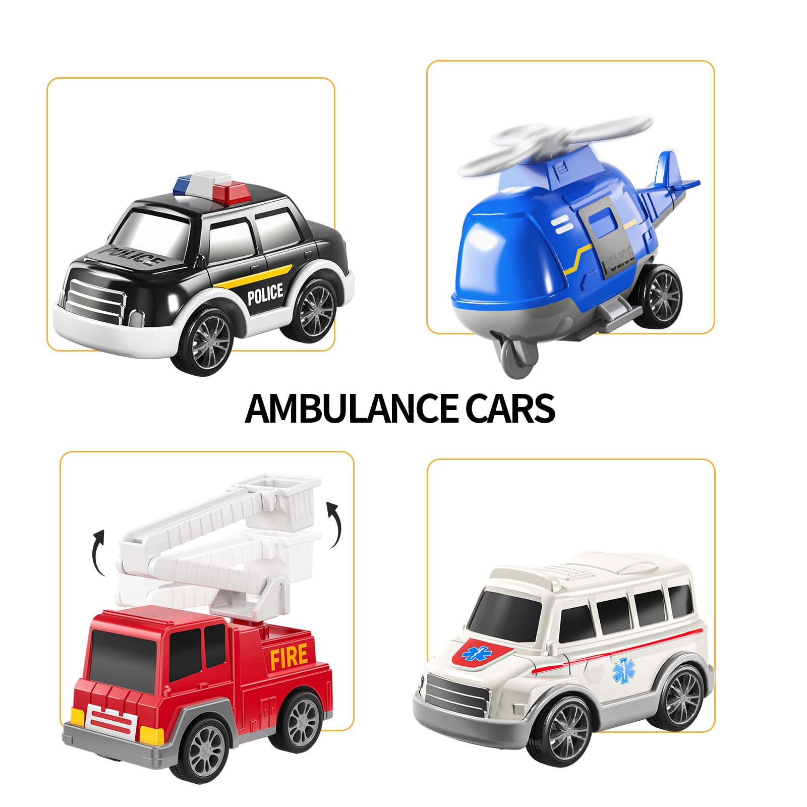 TEMI city heroes ambulance car toy for storytelling and rescue scenes