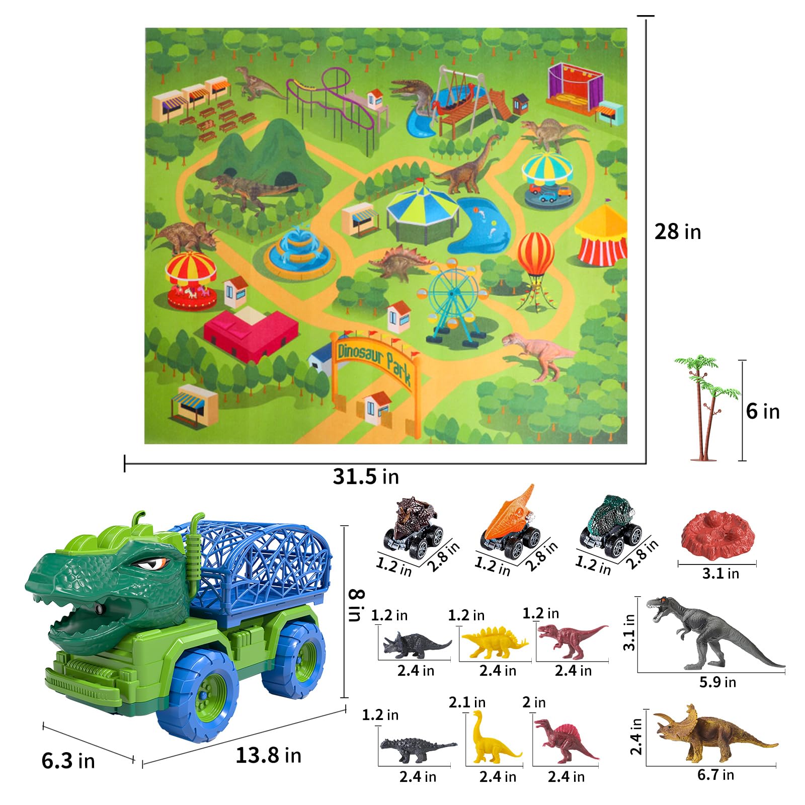 TEMI eight-dinosaur-figures set supports imaginative scenes.