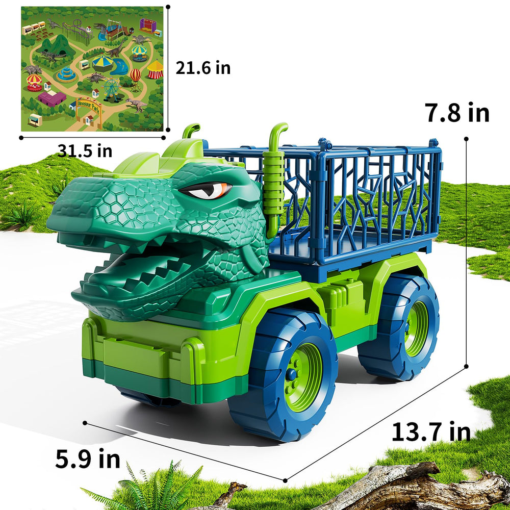 TEMI eight dinosaur figures including two medium tyrannosaurs for mix and match storytelling.