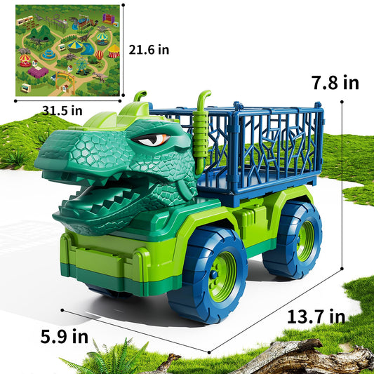 TEMI eight dinosaur figures including two medium tyrannosaurs for mix and match storytelling.