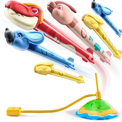 TEMI Dinosaur Rocket Launcher full set for outdoor play and family fun
