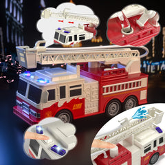 TEMI fire truck with spray-like action for dramatic rescue scenes