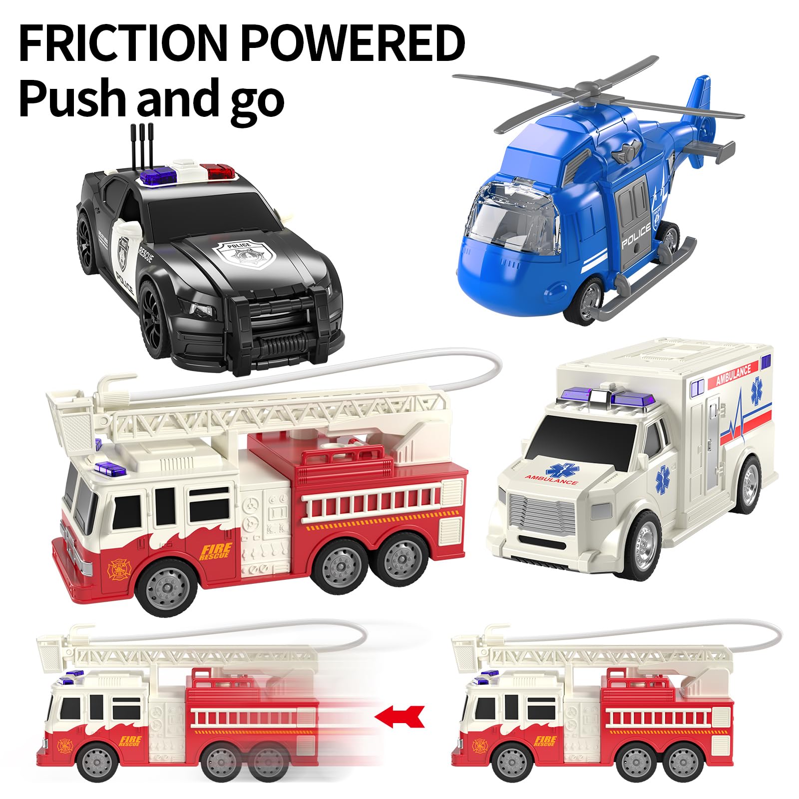 TEMI flame truck water-spray feature enhances action-packed play
