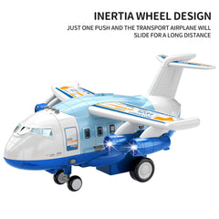 TEMI two-slide aircraft playset lets vehicles slide out for action moments.