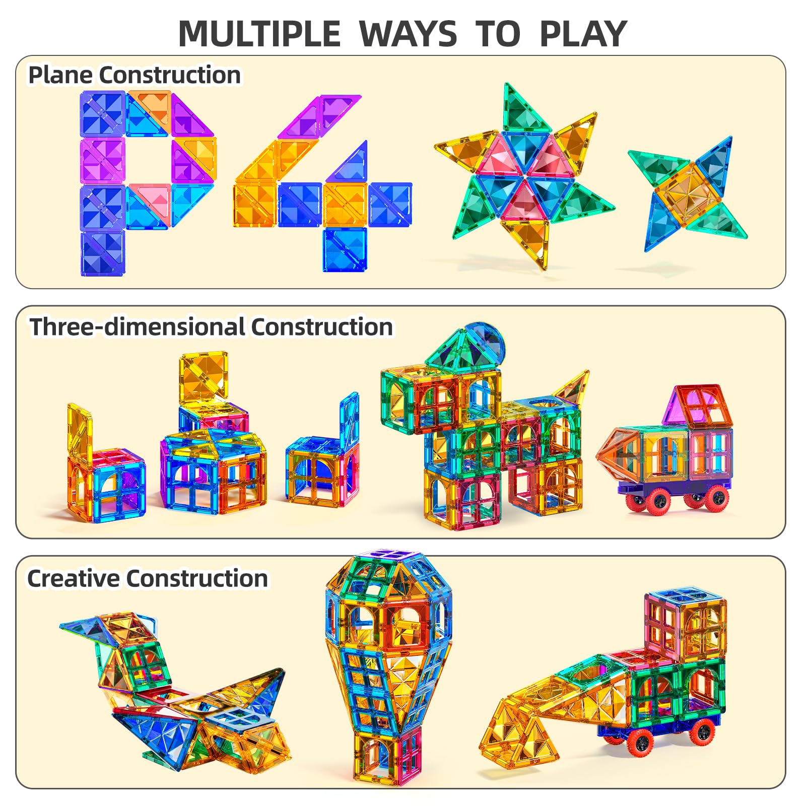 TEMI magnet tiles with strong magnets support sturdy, lasting builds.