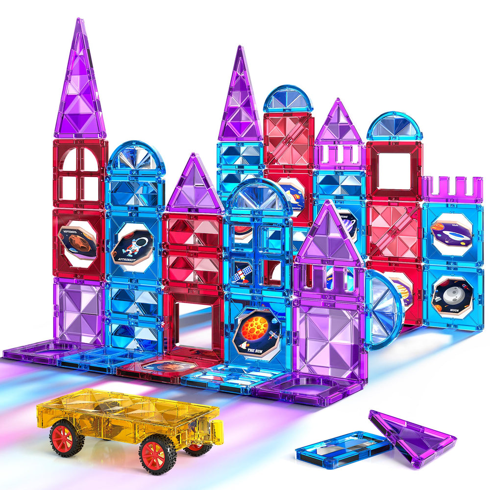 TEMI magnet tiles 80-piece set for open-ended creativity and STEM learning.