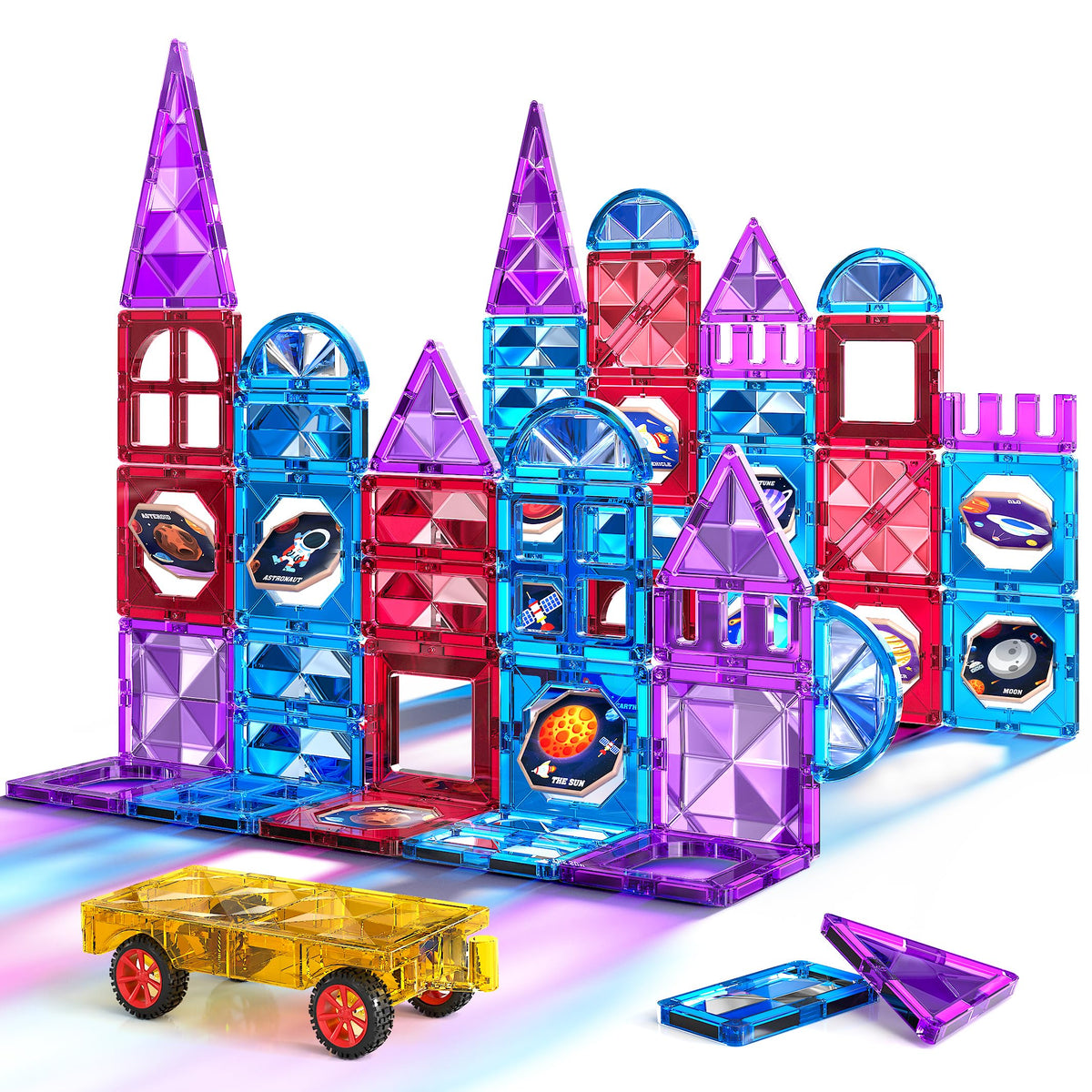 TEMI magnet tiles 80-piece set for open-ended creativity and STEM learning.