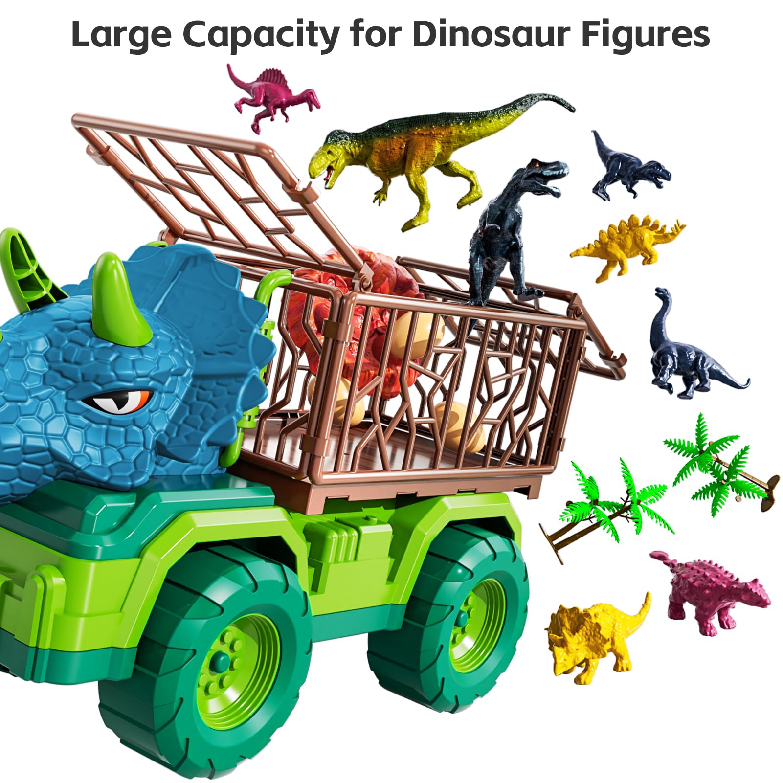 TEMI play mat dinosaur park offers spacious space for multiple kids.