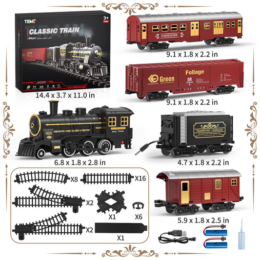 TEMI train set coal car for realistic cargo play