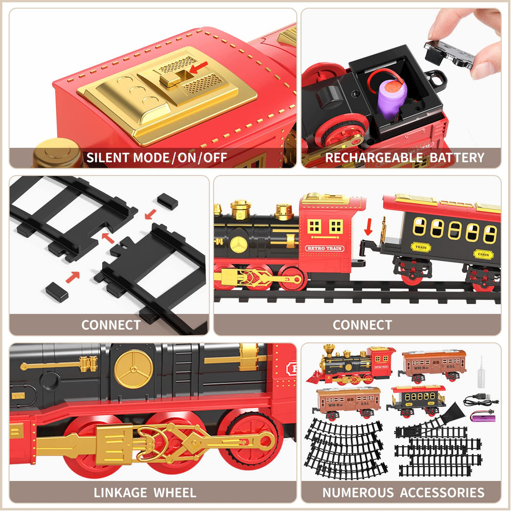 TEMI Train Set curved tracks shape a smooth looping layout
