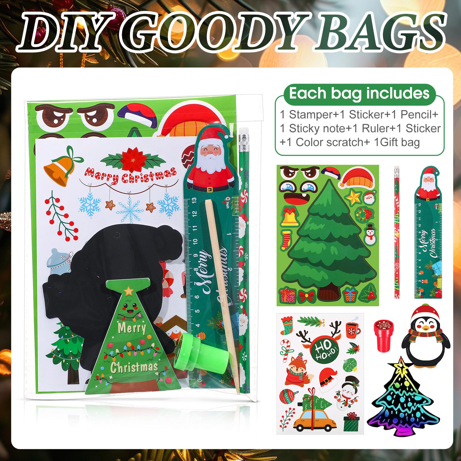 Tenceur Christmas notebooks and scratch papers plus gift bags for stocking stuffers