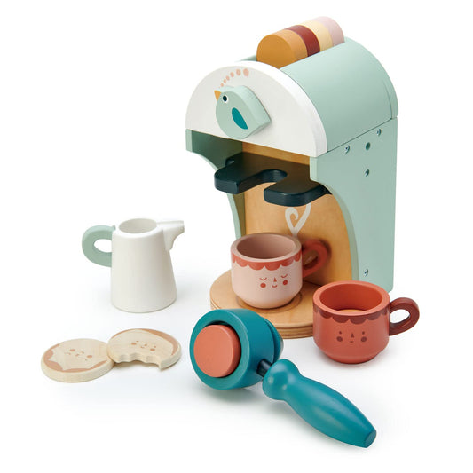 Tender Leaf Toys Babyccino Maker coffee cups showcase pretend café moments