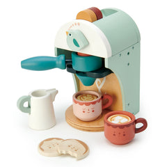 Tender Leaf Toys Babyccino Maker dial clack highlights interactive storytelling during playtime