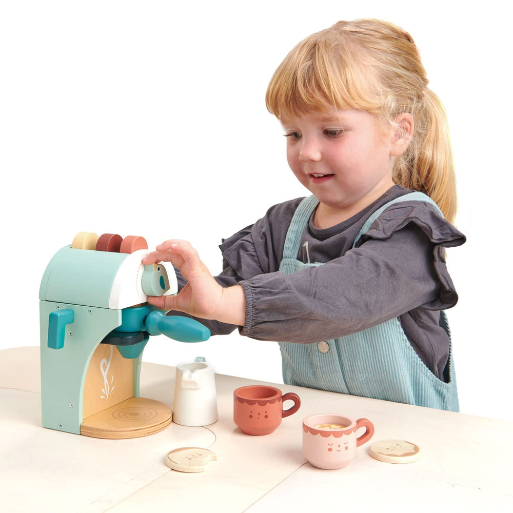 Tender Leaf Toys Babyccino Maker soft colours reflect child-friendly design