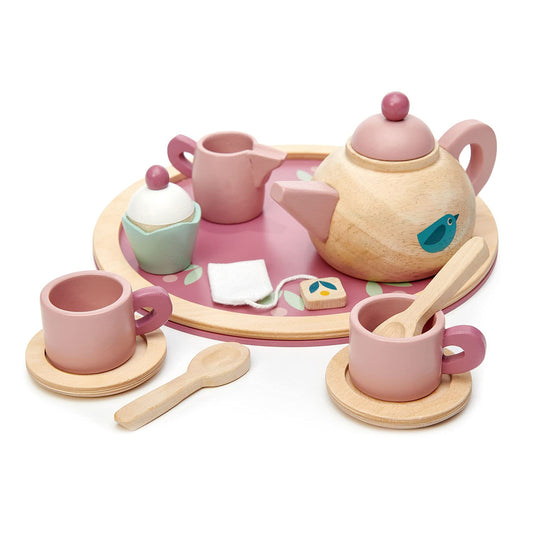 Birdie Tea Set cups and saucers by Tender Leaf Toys boost social play.