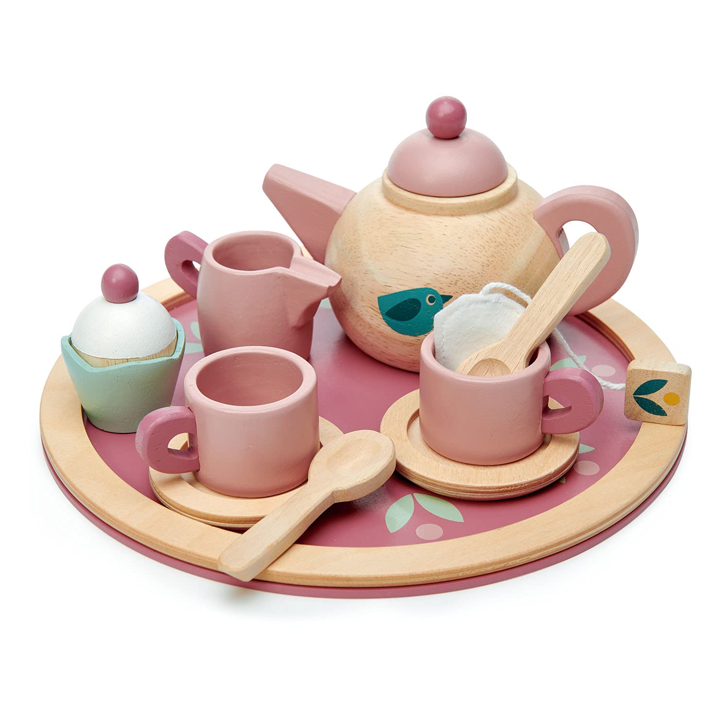 Tender Leaf Toys Birdie Tea Set teapot for imaginative pretend tea time.