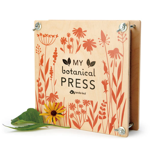 Tender Leaf Toys My Botanical Press 10-layer press system preserves delicate blooms for art projects.