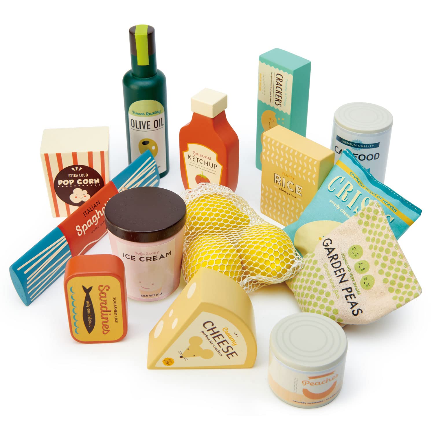 Tender Leaf Toys olive oil tin supports realistic kitchen role-play and pretend meal prep