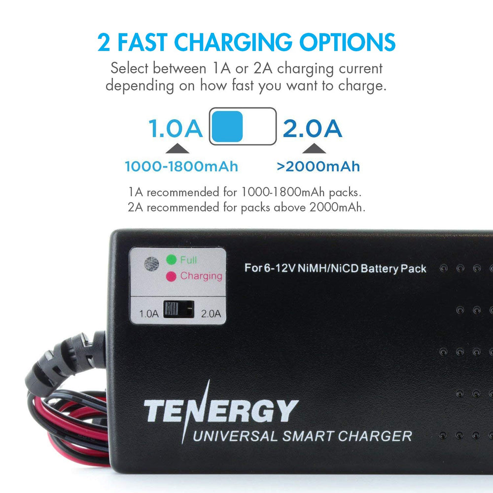 Tenergy quick-charge mode supports 1A or 2A.