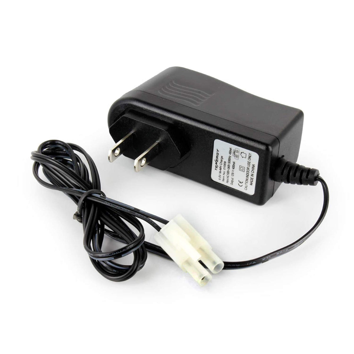 Tenergy RC battery charger 9.6V front view shows compact design for RC setups