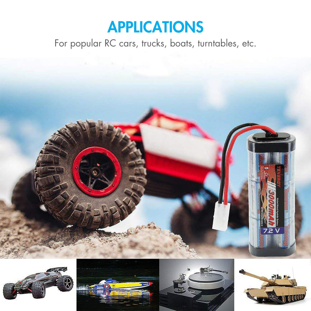 Tenergy standard Tamiya connector ensures broad compatibility with RC models.