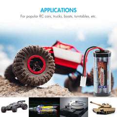 Tenergy standard Tamiya connector ensures broad compatibility with RC models.