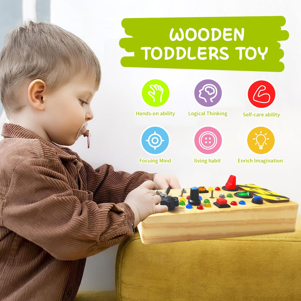 TenFans Busy Board screw and nut activity boosts hand-eye coordination.