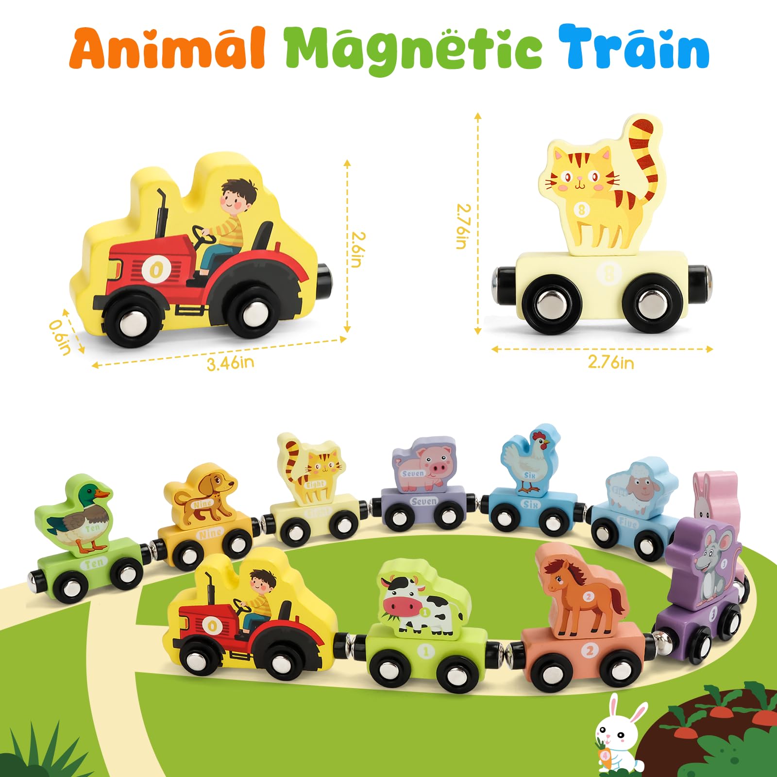 TenFans toddler playing with train demonstrates engaging hands-on learning activity.