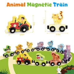 TenFans toddler playing with train demonstrates engaging hands-on learning activity.