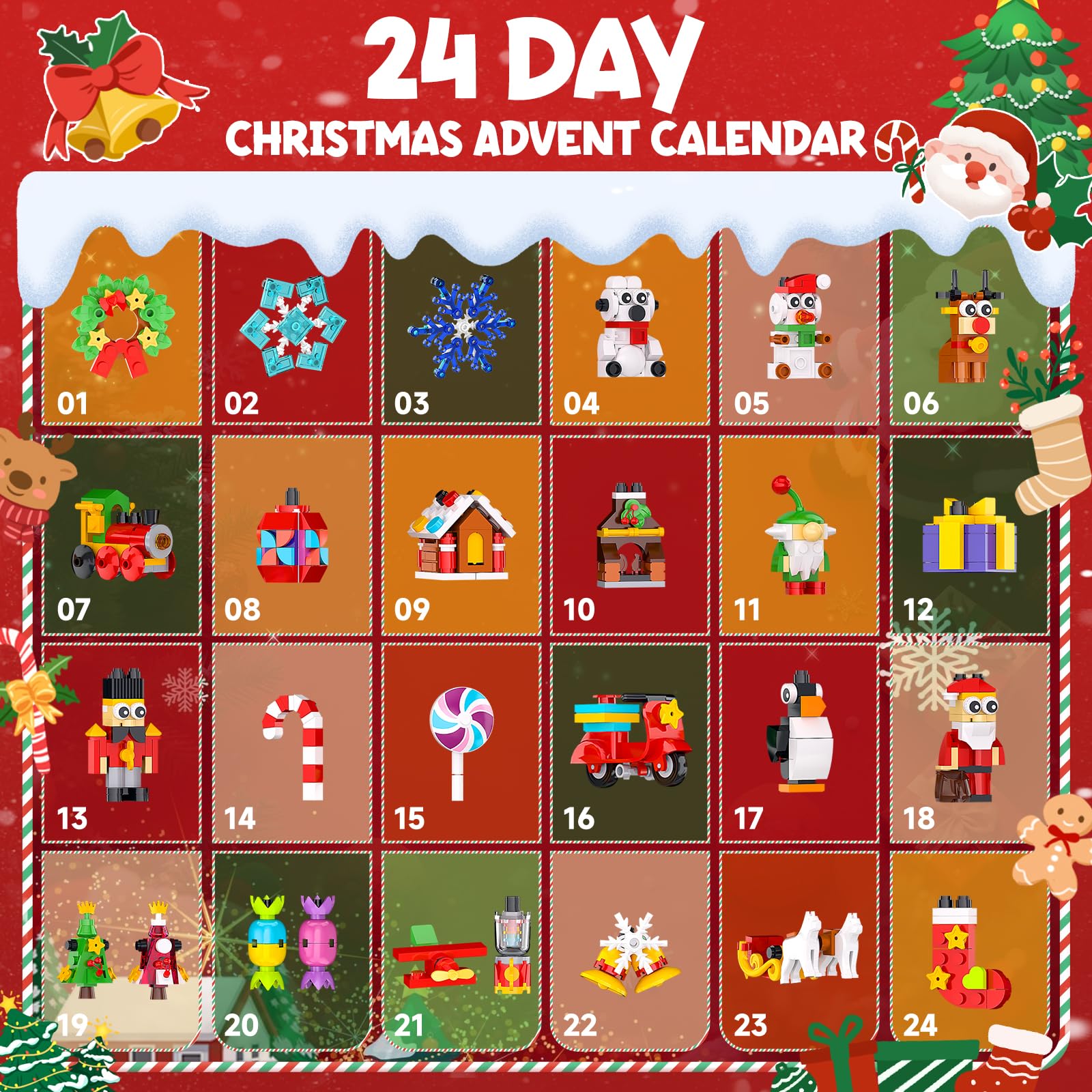 Tenhorses Advent Calendar 2025 Santa ornament enhances holiday countdown and tree decor.