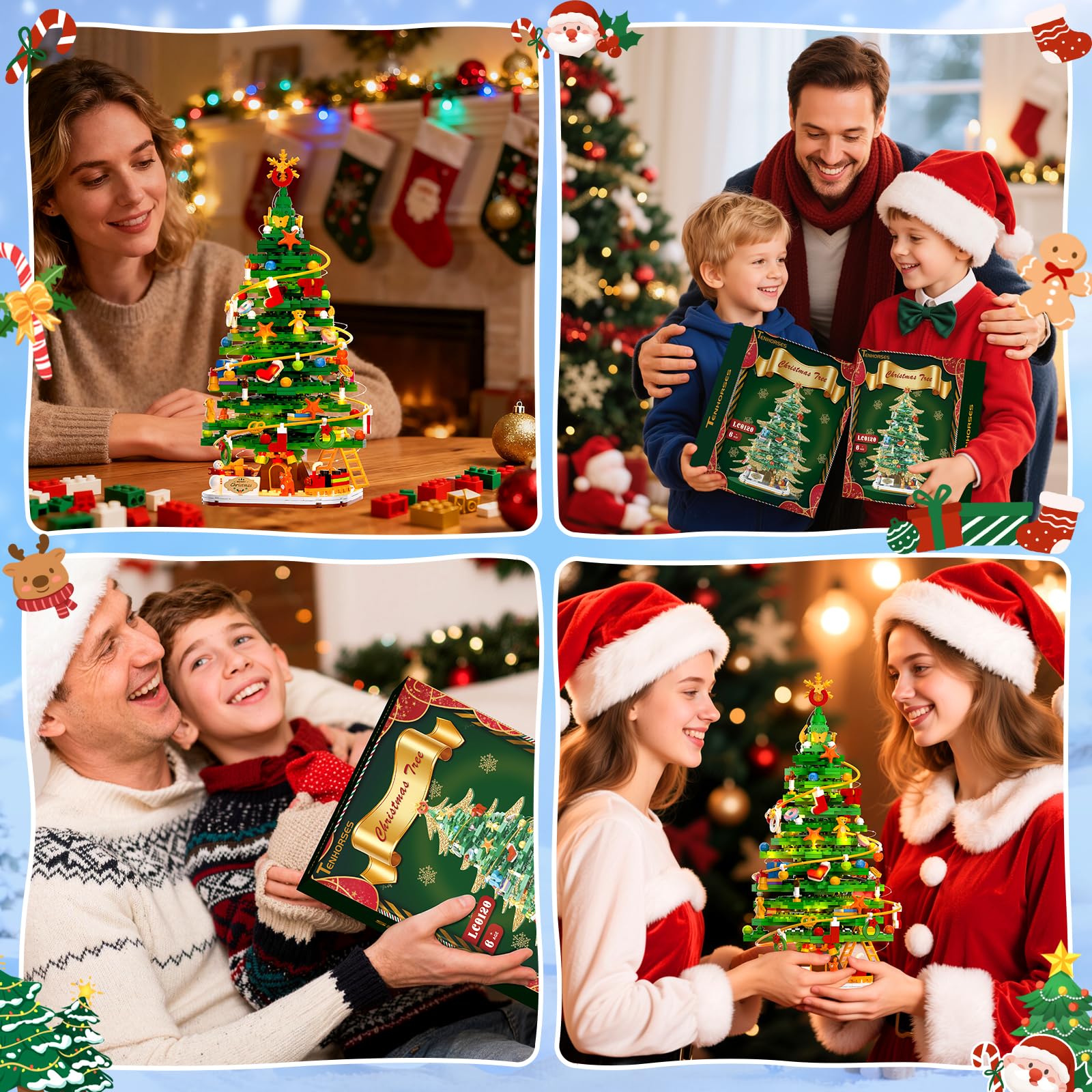 Tenhorses Christmas trains, stockings, snowmen create timeless holiday memories