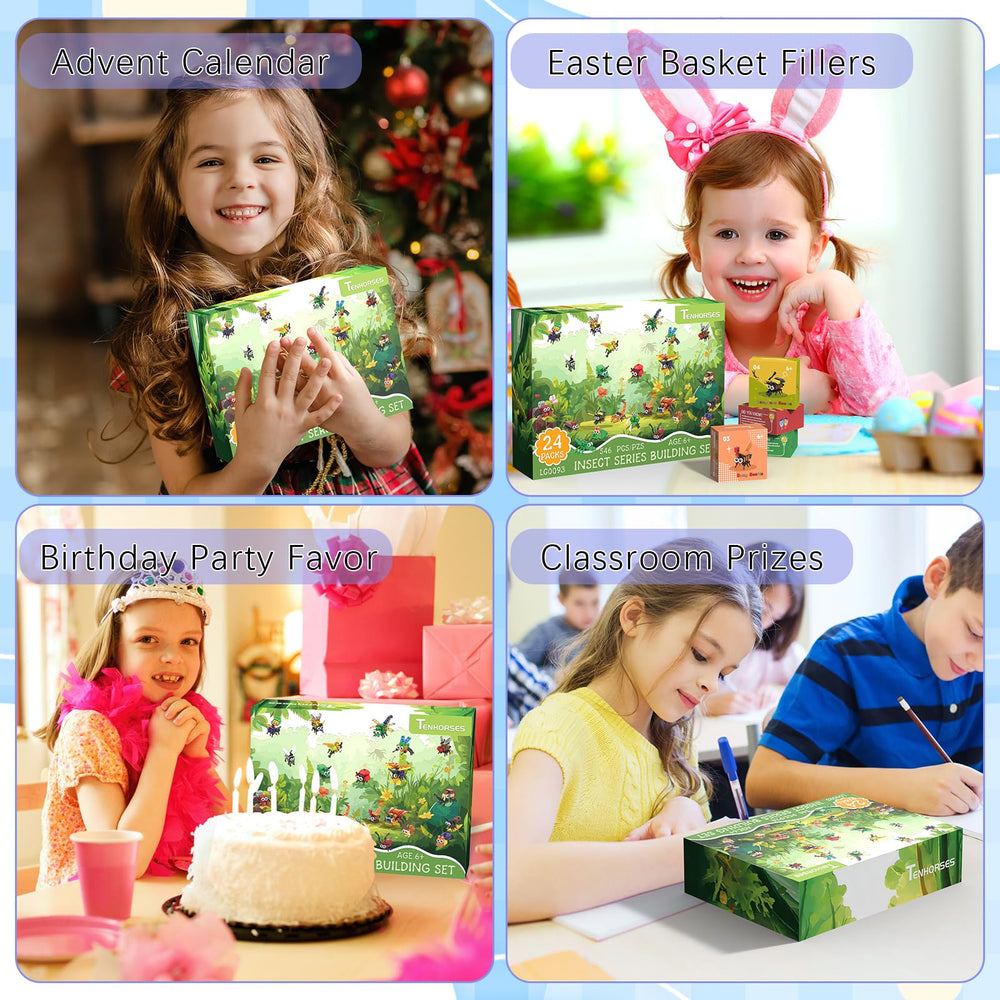 Tenhorses insect-building-set ladybug figure helps dexterity and sharing