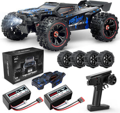 Tenssenx RC Truggy front view highlights top speed potential for off-road runs.
