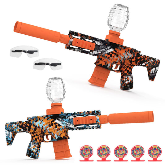 TENTAM 2-pack gel-ball blaster front view ready for outdoor action.