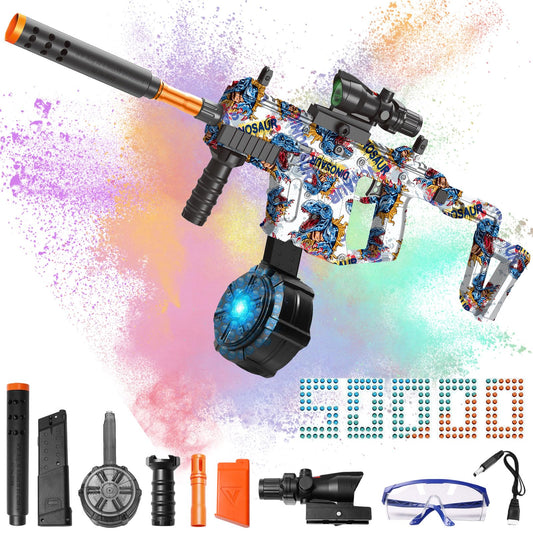 TENTAM Gel Blaster exterior with dinosaur graphics for dynamic outdoor battles