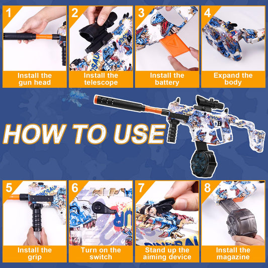 TENTAM Gel Blaster showing upgraded gearbox for reliable shots